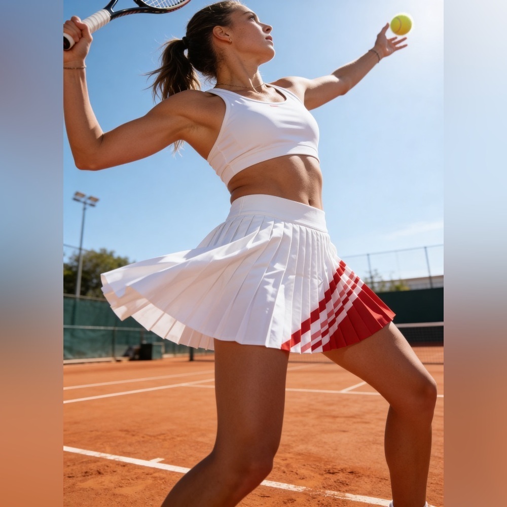 Athleta Match Point Pleated Colorblock Skort NWT XS